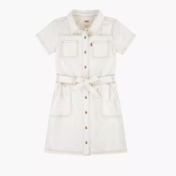 Levi's Denim Utility Big Girls Dress w/ Belt Dress (S) - Picture 1 of 10